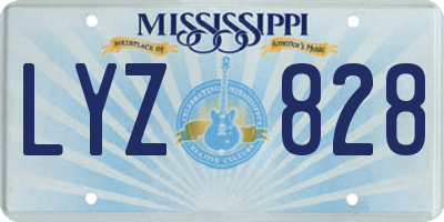 MS license plate LYZ828