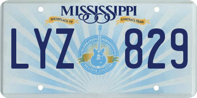 MS license plate LYZ829