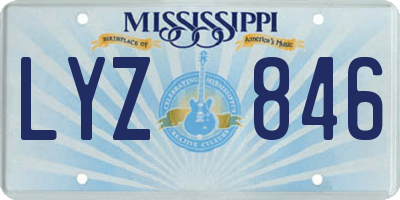 MS license plate LYZ846