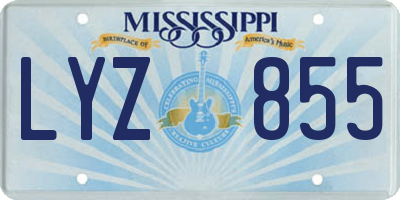 MS license plate LYZ855