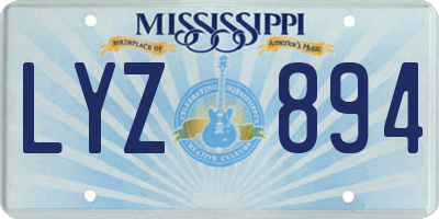 MS license plate LYZ894