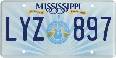 MS license plate LYZ897