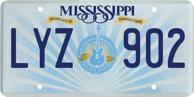 MS license plate LYZ902