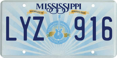 MS license plate LYZ916