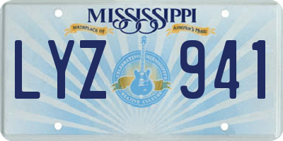 MS license plate LYZ941