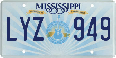MS license plate LYZ949