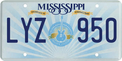 MS license plate LYZ950