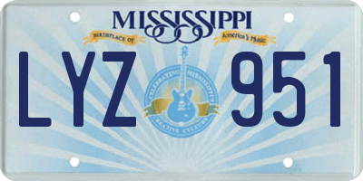 MS license plate LYZ951