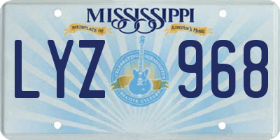 MS license plate LYZ968