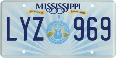 MS license plate LYZ969