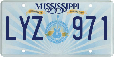 MS license plate LYZ971