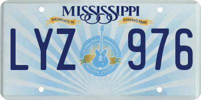 MS license plate LYZ976