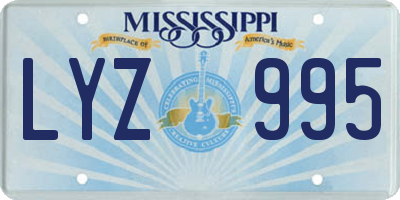 MS license plate LYZ995