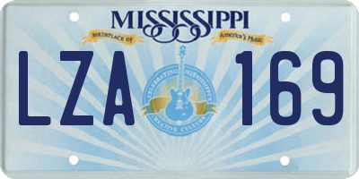 MS license plate LZA169