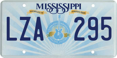 MS license plate LZA295