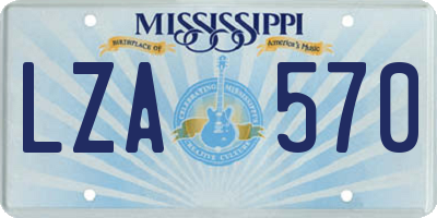 MS license plate LZA570