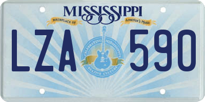MS license plate LZA590