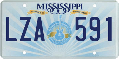 MS license plate LZA591
