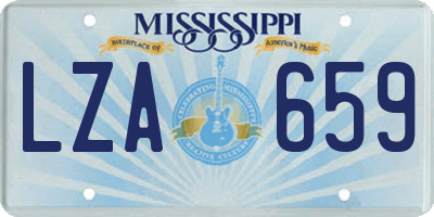 MS license plate LZA659