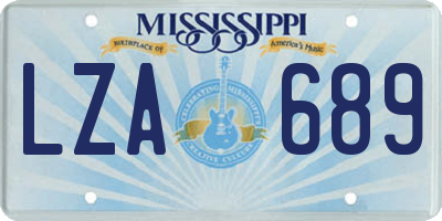 MS license plate LZA689