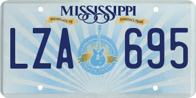 MS license plate LZA695
