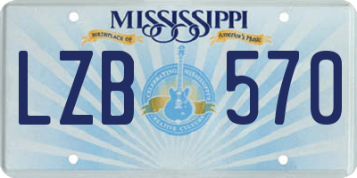 MS license plate LZB570