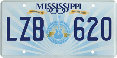 MS license plate LZB620