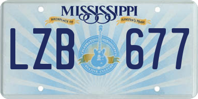 MS license plate LZB677