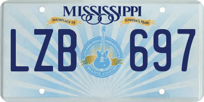 MS license plate LZB697