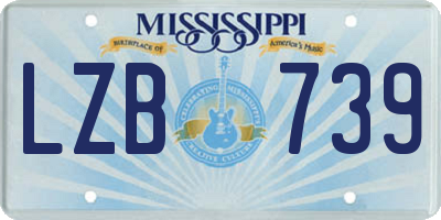 MS license plate LZB739