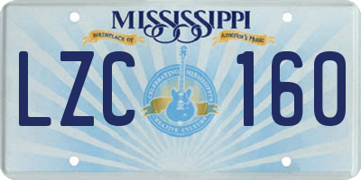 MS license plate LZC160