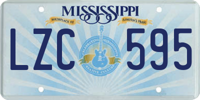 MS license plate LZC595