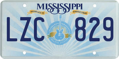 MS license plate LZC829