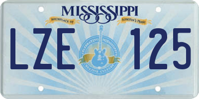 MS license plate LZE125