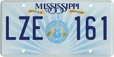 MS license plate LZE161