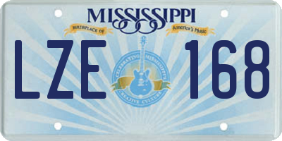 MS license plate LZE168