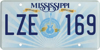 MS license plate LZE169