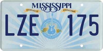 MS license plate LZE175