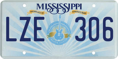MS license plate LZE306