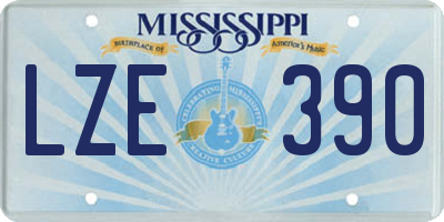 MS license plate LZE390