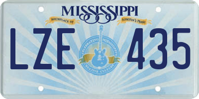 MS license plate LZE435
