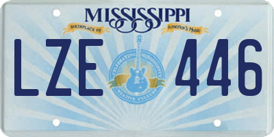 MS license plate LZE446