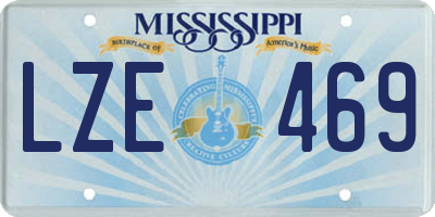 MS license plate LZE469