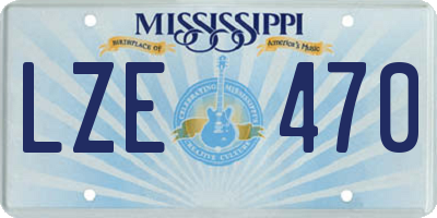 MS license plate LZE470