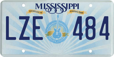 MS license plate LZE484
