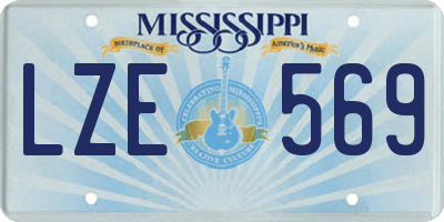 MS license plate LZE569