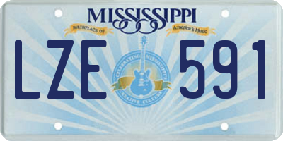 MS license plate LZE591