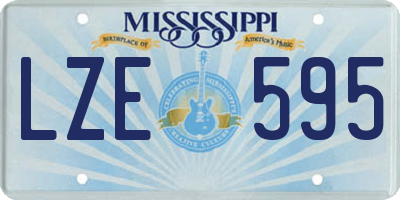 MS license plate LZE595