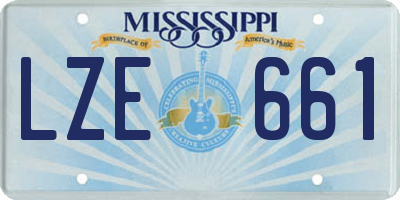 MS license plate LZE661