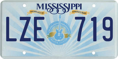 MS license plate LZE719